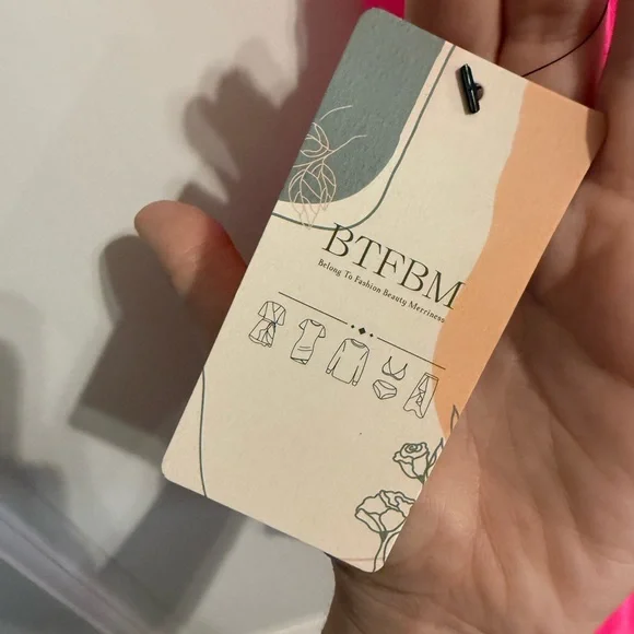 BTFBM One Shoulder Ruched Neon Pink Mini Dress - Picture 3 of 7